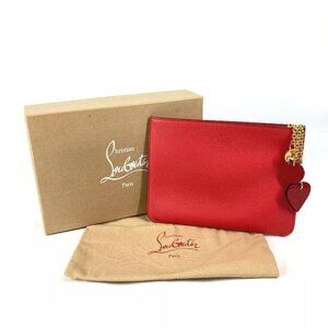 Christian Louboutin 1185073 Logo with heart charm bag pouch Clutch bag